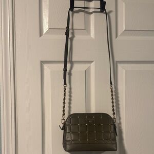 Michael Kors Olive Quilted Crossbody with Gold Chain